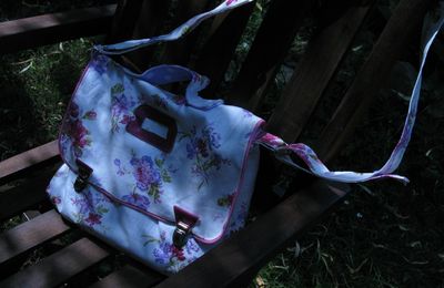 Sac cartable en toile enduite