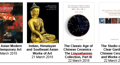 Christie's announces a series of auctions, viewings, and events during Asia Week New York