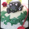 P'tit gâteau chat en pâte à sucre (Molly cake et ganache Nutella)