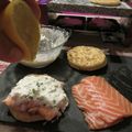 Raclette au saumon et au cottage cheese