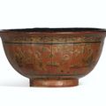 A 'Qiangjin' and 'Tianqi' Lacquer Bowl, Mark and Period of Wanli, dated in Accordance with 1591