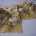 Savoureux raviolis artichauts/pignons