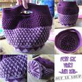 Petit sac violet crocheté