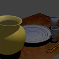 Vase et couverts en 3D avec Blender