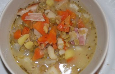 Soupe de pois cassés aux légumes d'Elsa et Seb