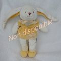 Doudou Peluche Lapin Jaune Et Blanc Flapy Doudou Et Compagnie