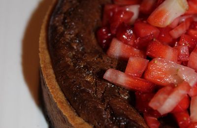 Tarte chocolat mascarpone fraises