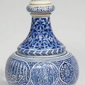 Théodore DECK (1823-1891), Vase pansu et Flacon à panse boule à décor d'inspiration islamique 