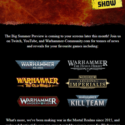 Legions Imperialis - Annonces en vue au Big Summer Preview !