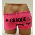 Boxer femme " Je craque pour toi"