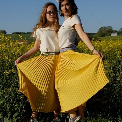Duo de jupes plissées...