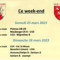 Agenda du week-end (25 & 26 mars 2023)