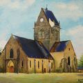 PEINTRE DE LA MANCHE NORMANDIE STE MERE EGLISE