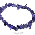 BRACELET AMETHYSTE 30 CHIPS - SUR CORDELASTIC 