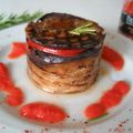 MINI CHARLOTTE AUBERGINE ET TOMATE et son coulis