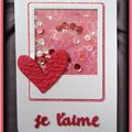 Carte "Je t'aime" - Challenge n°80 La Fourmie Créative