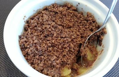 Crumble poires chocolat