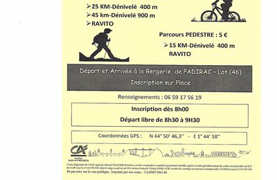 RANDONNEES VTT ET PEDESTRE