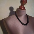 Bi255 : Collier perles noires