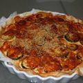 Tarte courgette-tomate-bacon