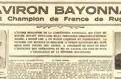 Rugby 1934 : l’incroyable finale Bayonne-Biarritz