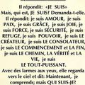 "ET VOUS, QUE DITES-VOUS ? POUR VOUS, QUI SUIS-JE ?" Mt 16, 15