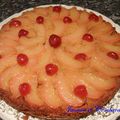 Gâteau renversé à la pâte d'amandes et aux poires