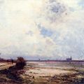 Johan Barthold JONGKIND "Paysage de Hollande" 1862