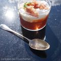 VERRINE de Concassée de Tomate Mousse de Chèvre et Jambon Cru