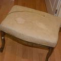 Before & After - Another revamped footstool (un repose-pied relooké)