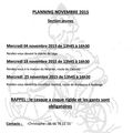Plannings Novembre 2015