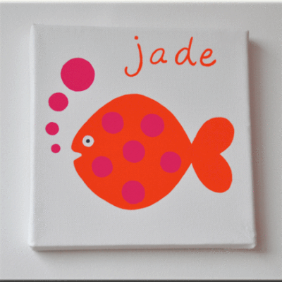 Tableau Poisson personnalisé pour enfant