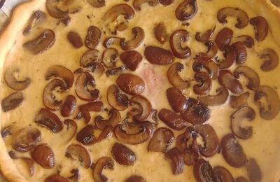 tarte aux champignons et jambon de Audtey Cornebois