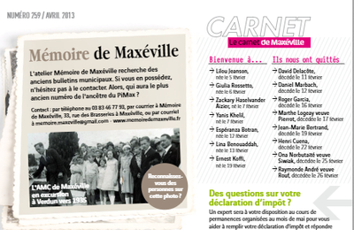 L'AMC... PIMAX n°259 avril 2013
