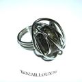 BAGUE ''CAGE'' LABRADORITE 7 - T53 