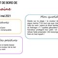 Carnet de bord, du 12 au 18 mai 2021