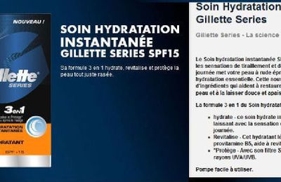 Gillette- Soin hydratation instantanée 3 en 1