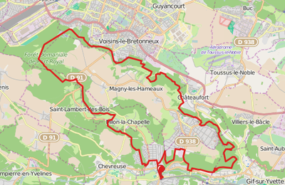 5eme entrainement: la vallée de Chevreuse, le retour - 18 janvier 2015