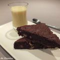 Brownie aux noix et sa crème anglaise