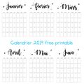 Voici le calendrier 2019 free printable...