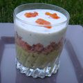 VERRINE AVOCAT SAUMON FUME FROMAGE BLANC