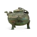 An archaic bronze ritual pouring vessel, he, Eastern Zhou dynasty