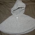 Poncho gris bébé