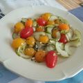 Salade de concombre et tomates cerise à la vinaigrette japonaise