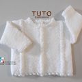 FICHE TRICOT BEBE, explications tricot TUTO, modèle, layette, tricot bb