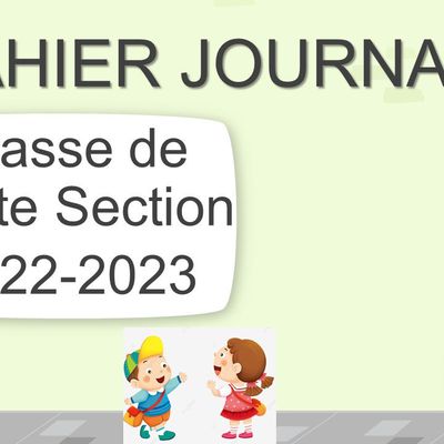 Première de couverture du cahier journal et du cahier d'observation