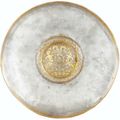 Coupe ronde sur pied en argent partiellement doré, probablement Venise ou ses territoires, XVIe siècle, poinçon de maître ZL