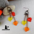 Boucles d'oreille "Oiseaux d'Automne"