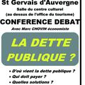 Conférence-débat LA DETTE PUBLIQUE 