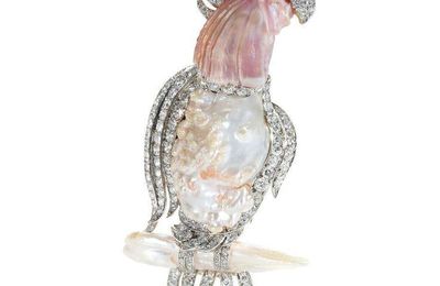 Cockatoo Brooch by William Ruser, 1950's
